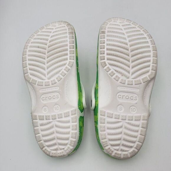 Crocs x Palm Trees Greeny Classic Clog Disney Pins Womens‎ Sz 8 Mens 10 Slip On main image 7